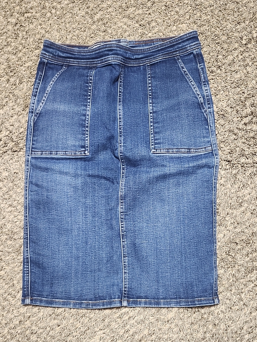 Lands' End Medium Blue Denim Skirt